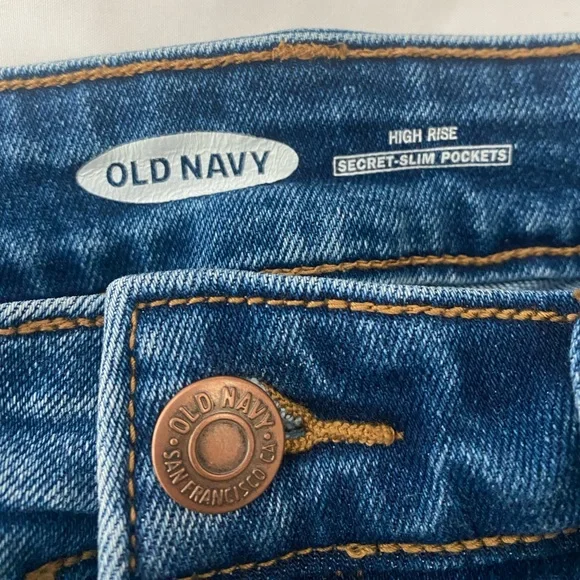 Old Navy Blue Denim Bermuda Shorts - Rolled Hem - Picture 3 of 6